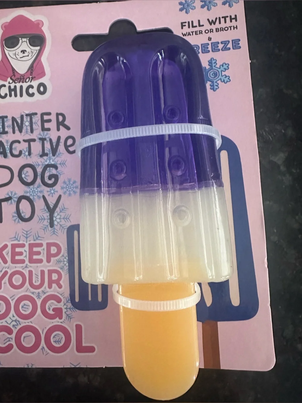 Dog popsicle rubber freeze chew toy NEW